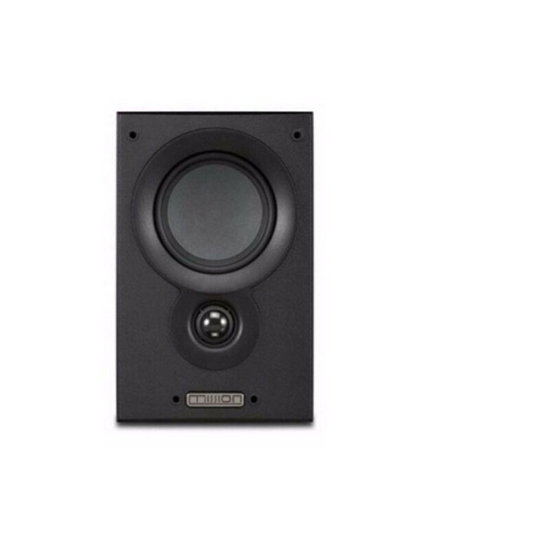 Regallautsprecher Holz, Paar, Schwarz, 2-Wege 6 Ohm, 40W Peak, Mission VX-1, NEU