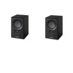 Regallautsprecher Holz, Paar, Schwarz, 2-Wege 6 Ohm, 40W Peak, Mission VX-1, NEU