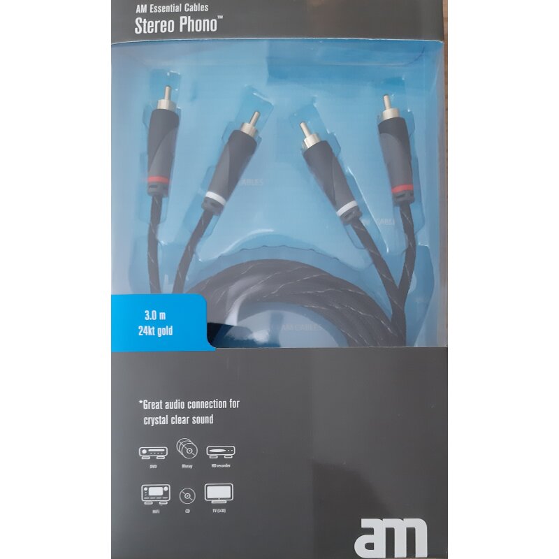 AM Essentiel Kabel Stereo Phono Chinch 3m