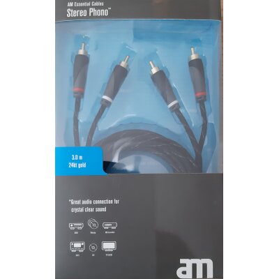 AM Essentiel Kabel Stereo Phono Chinch 3m