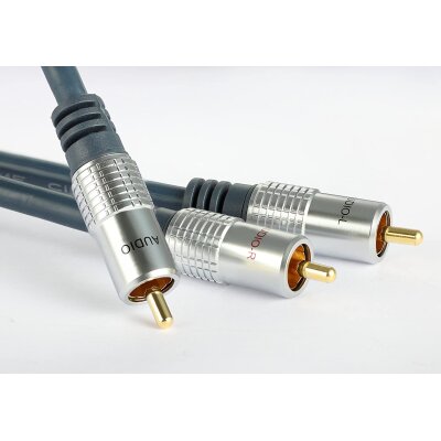 Y-Chinch Subwooferkabel Goldkabel PHC, 5m, 1x RCA auf 2x...