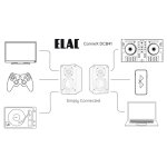 ELAC Debut ConneX DCB41 Aktiv Lautspreher HDMi | USB | Phono | BT  Walnuss  (1 Paar)