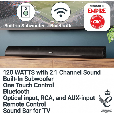 Soundbar Plug & Play für TV Geräte,Bluetooth, Majority Snowdon 2,GEPRÜFT-WIE NEU