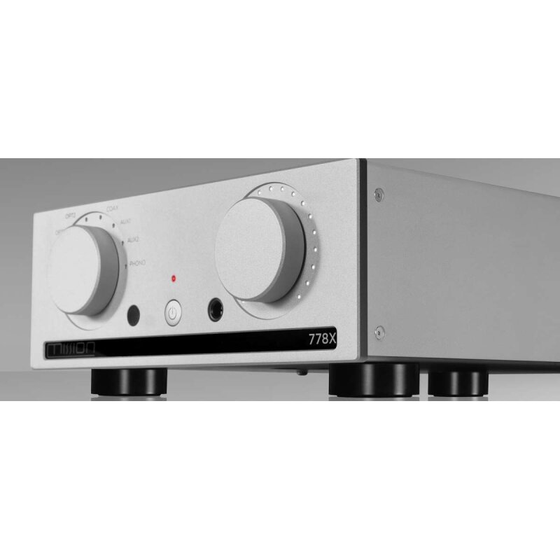 Vollverstärker Silber, Mission 778X HiFi, 2x65W DAC Bluetooth Phono MM, NEU
