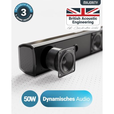 TV Mini Soundbar,Lautsprecher für Monitore,12V,Majority Bowfell, GEPRÜFT WIE NEU