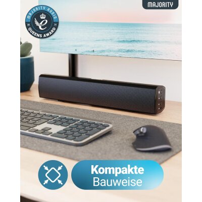 TV Mini Soundbar,Lautsprecher für Monitore, 12V,Majority Bowfell, GEPRÜFT - GUT
