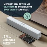 Soundbar Camping & Home,12V,230 V,Fernbe.,weiß,Majority Bowfell, GEPRÜFT - NEU