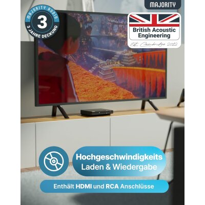 DVD- CD Player für Fernseher, Multi Region, HDMI, Majority DVD,GEPRÜFT - WIE NEU