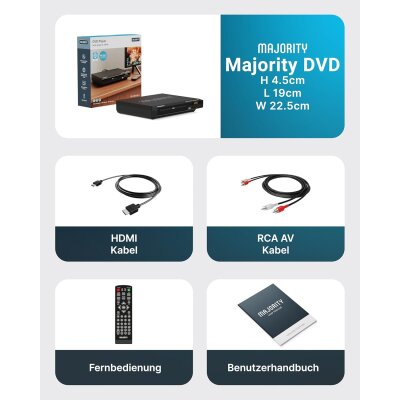 DVD- CD Player für Fernseher, Multi Region, HDMI, Majority DVD,GEPRÜFT - WIE NEU