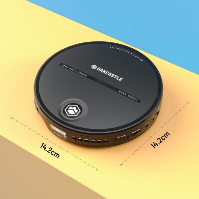 Discman, Tragbarer CD-Player, AUX, Anti-Shock, schwarz, Oakcastle CD10, GEPRÜFT