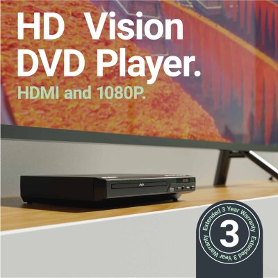 DVD-player, CD-Player, auch für US-DVDs geeignet, HDMI, Majority DVD, GEPRÜFT