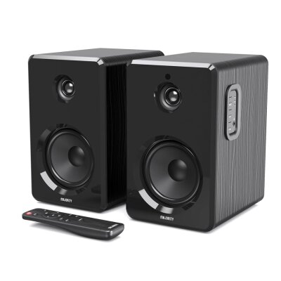 PC-Lautsprecher schwarz mit Fernbed., BT,Aux, 1 Paar,...