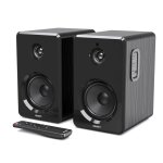 PC-Lautsprecher schwarz mit Fernbed., BT,Aux, 1 Paar, Majority D40, GEPRÜFT- GUT