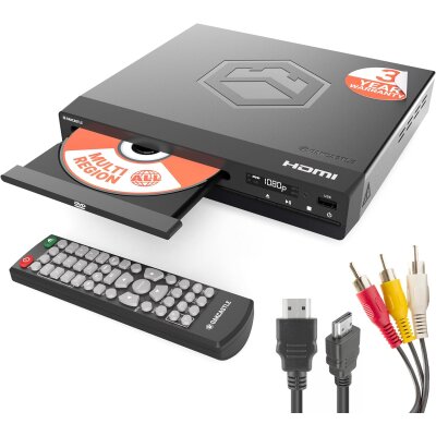 DVD-Player,Region Free, HDMI + RCA,CD,USB, Fernbe.,Oakcastle DVD100, GEPRÜFT GUT