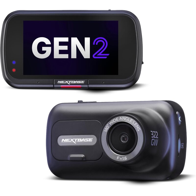 Dashcam Full HD 1080p,GPS,WiFi & Parkmodus, Nextbase NBDVR322GW, GEPRÜFT WIE NEU