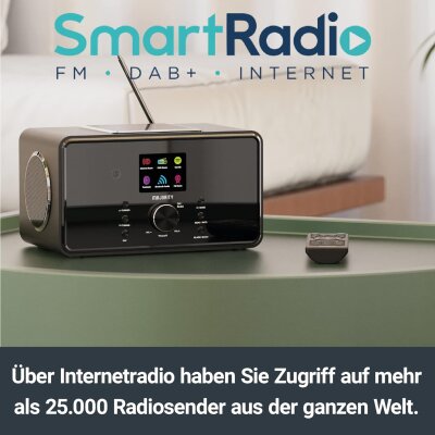 WLAN Internet-Radio, Küchenradio,DAB, BT,2.1, Majority Bard,schwarz,GEPRÜFT- GUT