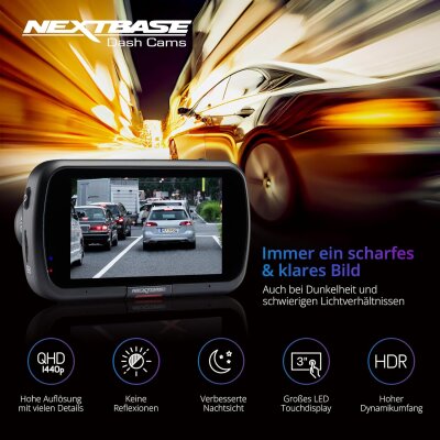 Dashcam 1440p GPS WiFi Alexa 3" Touchscreen 140°...
