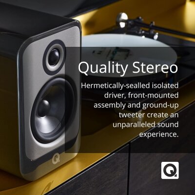 Q Acoustics Concept 30 Stereo Regallautsprecher Paar Weiss Hochglanz