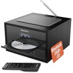 CD-Player Radio DAB+/FM, Bluetooth, USB/AUX-In, Dual-Alarm – Oakcastle DAB400, WIE NEU