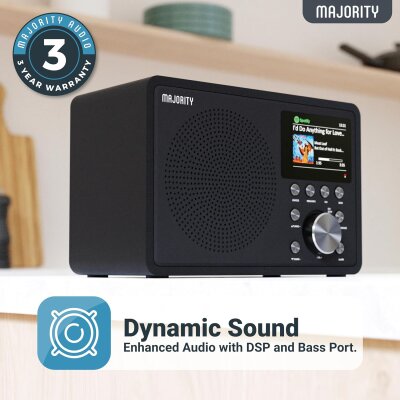 Internet Radio WLAN,Touro,DAB+,Streaming,Podcast,Farbdisplay, Majority, GEPRÜFT