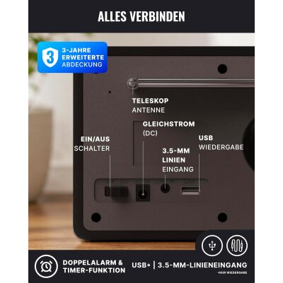 Internet Radio WLAN,Touro,DAB+,Streaming,Podcast,Farbdisplay, Majority, WIE NEU