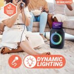 Bluetooth Karaokebox für Kinder, Licht, Mikrofon, Oakcastle PS100 GEPRÜFT