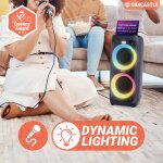 Partybox 80W, Bluetooth,LED, Karaoke, USB/SD, FM – Oakcastle PS200 GEPRÜFT - GUT