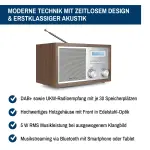 Nostalgieradio mit DAB+, Bluetooth, Walnuss, Blaupunkt, RXD180WN, Neu