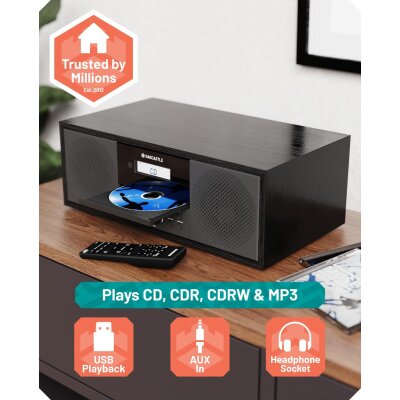 Radio mit CD, Kompaktanlage.UKW, Dab Radio, Bluetooth, OAKCASTLE DAB500, WIE NEU
