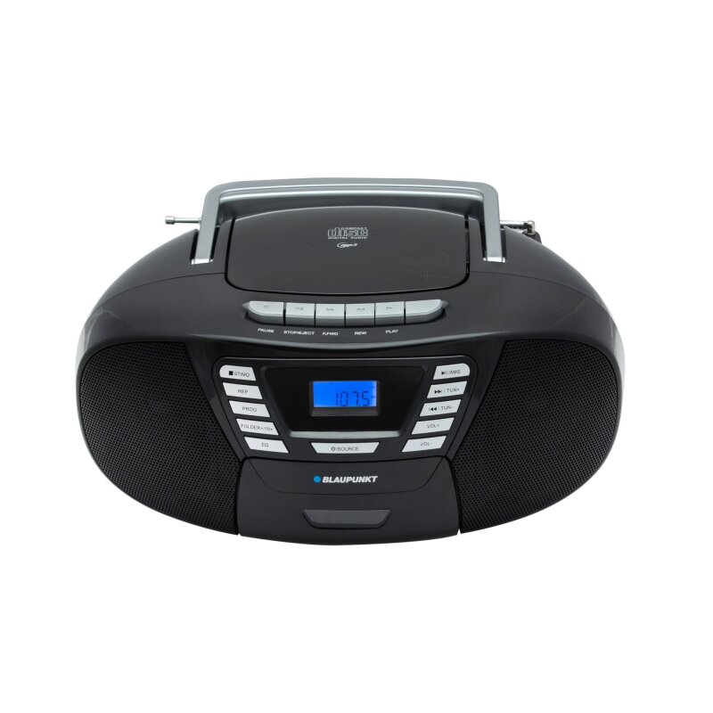 Kassettenradio, CD/MP3, BT, USB,AUX, Schwarz, Blaupunkt B120, GEPRÜFT - WIE NEU