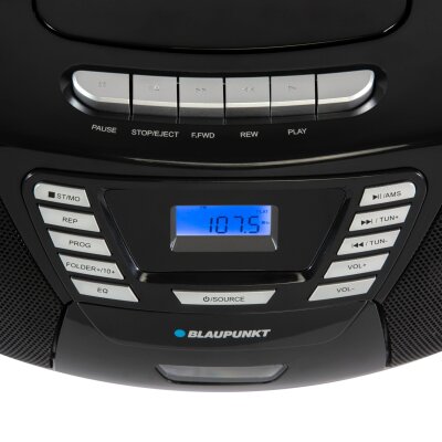 Kassettenradio, CD/MP3, BT, USB,AUX, Schwarz, Blaupunkt B120, GEPRÜFT - WIE NEU