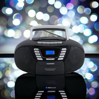 Kassettenradio, CD/MP3, BT, USB,AUX, Schwarz, Blaupunkt B120, GEPRÜFT - WIE NEU