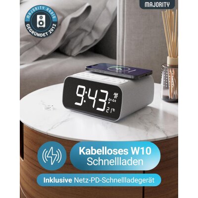 Bluetooth Radiowecker, Ladestation,Thermometer, dimmbar,...