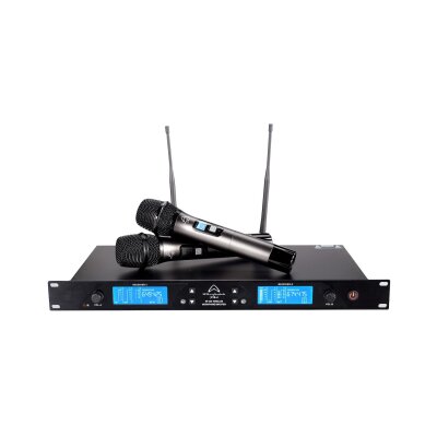 Dual UHF Funkmikrofonset mit EQ & Reichweite,...
