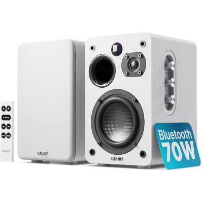 Regallautsprecher, Aktiv, HDMI ARC, BT, Weiss,1 Paar,...