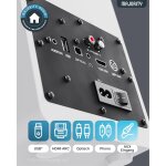 Regallautsprecher, Aktiv, HDMI ARC, BT, Weiss,1 Paar, Majority D70X, GEPRÜFT