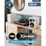 Regallautsprecher, Aktiv, HDMI ARC, BT, Weiss,1 Paar, Majority D70X, GEPRÜFT