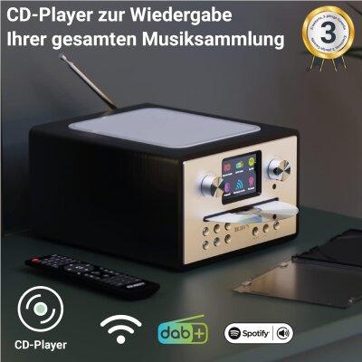 HiFi-Verstärker, Phono, USB, Bluetooth, BC Acoustique EX-214, Schwarz, NEU