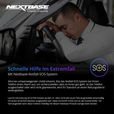 4K?Ultra?HD Dashcam mit GPS, Wi-Fi & Alexa?Notruf – Nextbase?622GWSD64, WIE?NEU
