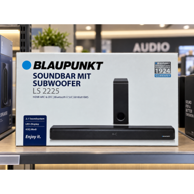 Soundbar Bluetooth, HDMI ARC, + Subwoofer 2.1,LS 2225,Blaupunkt,GEPRÜFT WIE NEU