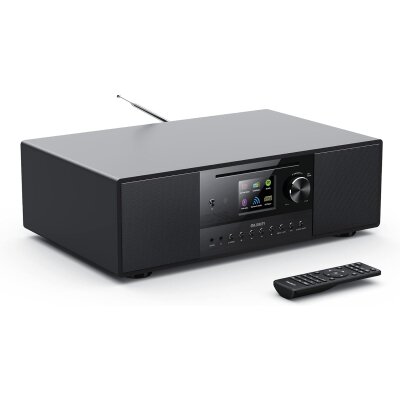 Internetradio, DAB+, CD, BT, eingebauter Subwoofer, Quadriga, schwarz, WIE NEU