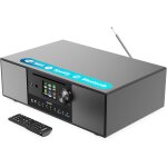 Internetradio, DAB+, CD, BT, eingebauter Subwoofer, Quadriga, schwarz, WIE NEU