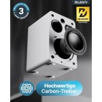 Regallautsprecher, Aktiv, HDMI ARC, BT, Weiss,1 Paar, Majority D70X,NEU GEÖFFNET