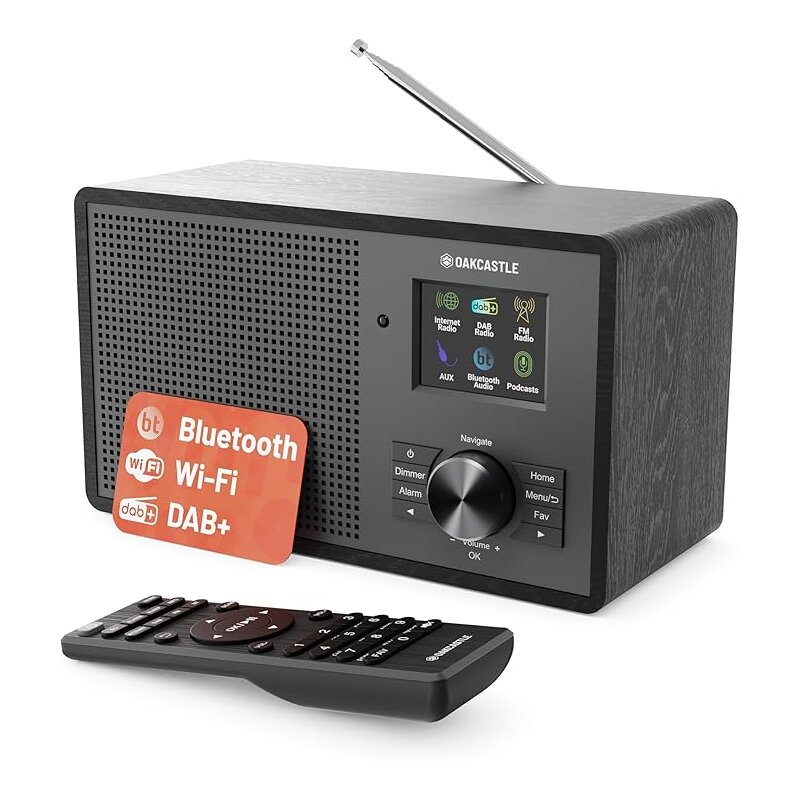 Internetradio mit WLAN, DAB+/FM & Bluetooth, Oakcastle IR200, GEPRÜFT - GUT