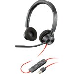 USB-Headset, Noise-Cancel, Stereo, USB-A ,Plantronics Blackwire 3320-M, WIE NEU