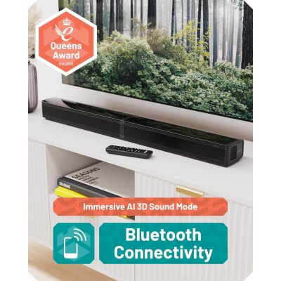 TV Soundbar teilbar Bluetooth, Standard ohne HDMI Kabel,Oakcastle SB80, WIE NEU