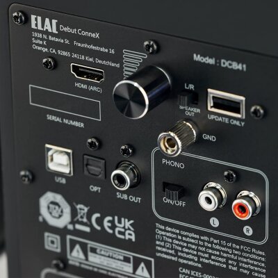 Aktivlautsprecher 2-Wege, HDMI ARC, Bluetooth, Phono – ELAC DCB41 Orange NEU
