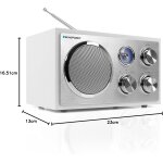 Radio weiß, UKW/MW, USB, SD & AUX, Holzgehäuse, Blaupunkt RXN 19 , ELEKTRONIKFEHLER