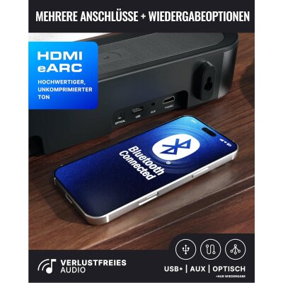 Dolby Atmos Soundbar für TV Geräte,Majority Bowfell Halo ATMOS Dolby,HDMI,GEPRÜFT