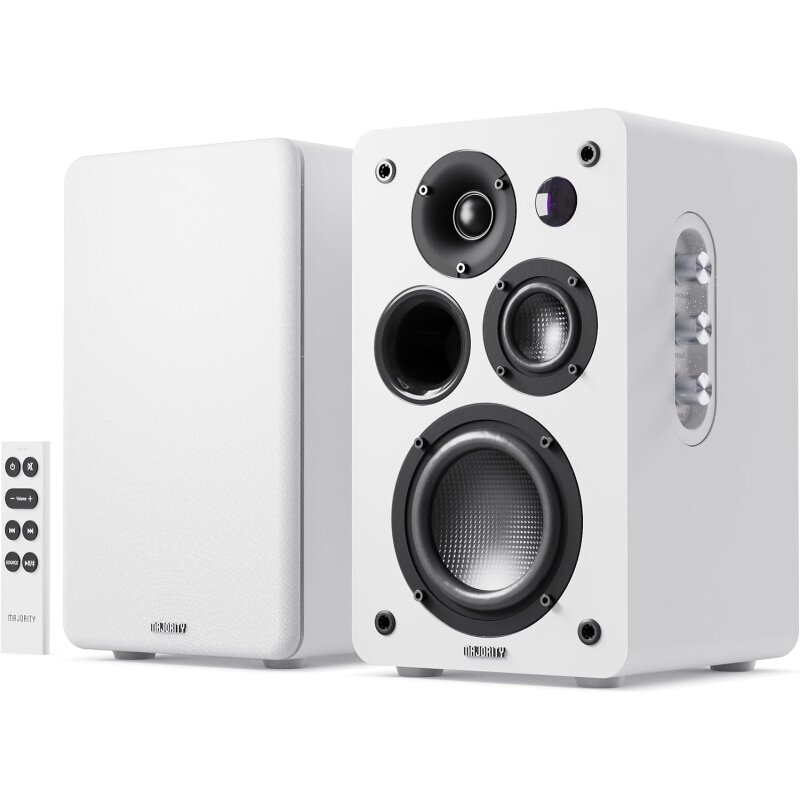 Lautsprecher 1 Paar, Aktiv, HDMI, Phono, BT, Majority D100X Weiß, GEPRÜFT - GUT